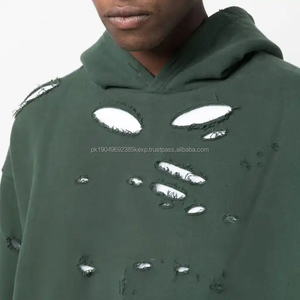 Sweat à capuche surdimensionné personnalisé d'usine Street Wear sweat à capuche homme délavé à l'acide sweat à capuche avec logo personnalisé pour hommes sans cordon de serrage - Product Image 3