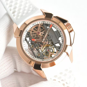 High-end Aesthetic Luxury Rose Gold Bezel Casual Banquet Business <b>Skeletonized</b> <b>Automatic</b> Mechanical Men's <b>Watch</b> - Product Image 1