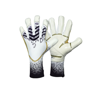 New White black Football Goalkeeper <b>Gloves</b> Black White Neon Green Full Finger Non Slip Breathable Adjustable Wrist Strap Unisex - Product Image 1
