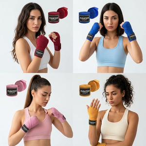 Venta al por mayor de vendas de boxeo con cierre de gancho y bucle, fuerte cierre de velcro, equipo de protección, correas deportivas - Product Image 5