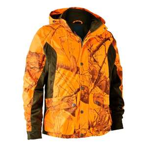 Chaqueta de Caza de Camuflaje Naranja Personalizada al por Mayor para Hombre, Chaqueta de Invierno Cálida con Forro Polar y Capucha para Actividades al Aire Libre - Product Image 1