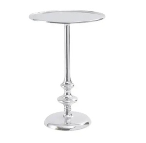 Center <b>Table</b> In Modern <b>Round</b> Metal Coffee <b>Table</b> with Decorative Pedestal Base for Living Room Furniture - Product Image 6