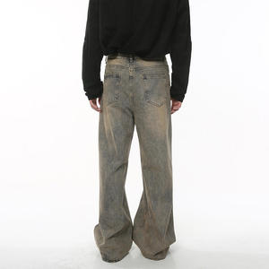 MEESAM Jeans de Mezclilla para Hombre y Mujer, 100% Algodón, Secado Rápido, Varios Colores, Corte Regular, Estilo Vintage Lavado, Rectos, para Invierno - Product Image 2