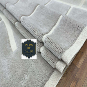 Tapis de porte IRG Berber moderne noué à la main en laine naturelle à motif géométrique, à poils ras, antidérapant et écologique pour la maison et le commerce - Product Image 2