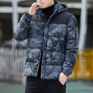 Chaqueta Acolchada Personalizada para Hombre, 300 GSM, Tela de Poliéster, con Capucha, Gruesa, Cálida, para Invierno, Estilo Urbano, Proveedor OEM - Product Image 3