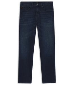 Jean pour homme en mélange coton élasthanne de haute qualité, coupe droite, délavage moyen, respirant, décontracté, personnalisable - Product Image 4