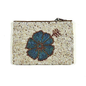 MD HANDICRAFTS Monedero clásico de color verde con bordado de cuentas, hecho a mano en India, con etiquetas y tarjetas de colores variados para regalos de agradecimiento - Product Image 1