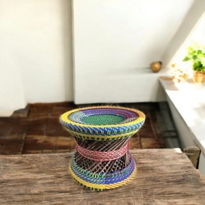 Multifunctional Eco-Friendly Decorative Natural Rope Woven Wood Farmhouse Home <b>Stool</b> <b>Ottoman</b> Space Saving Apartment Living Park - Product Image 3