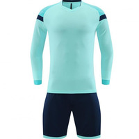 Camiseta de Fútbol Amarilla de Manga Larga para Hombre con Pantalones Cortos, Cuello en V, Absorbe la Humedad, Uniforme de Manga Larga para Todas las Temporadas, Talla Adulto