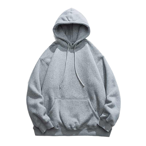 Sweat-shirt à capuche éco-responsable pour homme, poids lourd, sans motif |   Sweat-shirt en coton 100% avec logo personnalisé brodé/imprimé numériquement, coupe ample, sur mesure - Product Image 4