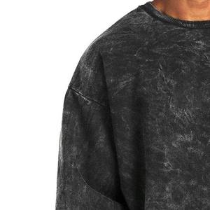 Sweat-shirts en polyester personnalisés de qualité supérieure, doux, pour hommes, effet délavé, col rond, meilleur prix, sweat-shirt professionnel pour hommes, effet délavé. - Product Image 5