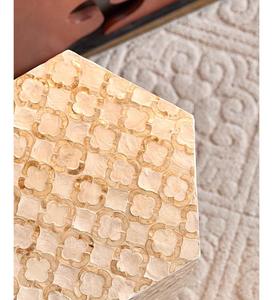 Mesa con Incrustaciones de Hueso de ILAHI, Diseño Moderno con Detalles de Ágata, Almacenamiento Portátil, Muebles para el Hogar - Product Image 2