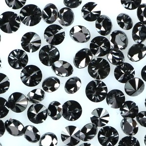 Diamants naturels ronds brillants noirs de 4 mm et 5 mm, qualité AAA, taille calibrée, certifiés IGI, pour la fabrication de bijoux, vente en gros - Product Image 1