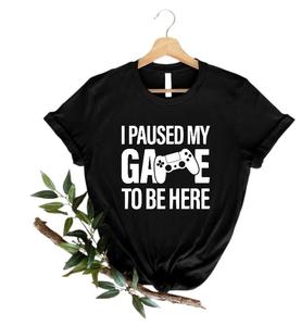 T-shirt à manches courtes en tricot décontracté 100% coton avec motif de personnage |   Ma personne préférée m'appelle Grand-père - 180g - Coupe classique - Product Image 3
