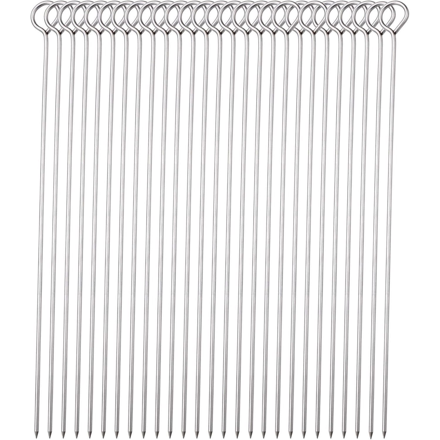 Brochetas para barbacoa, redondas, 10 pulgadas, 30 colores