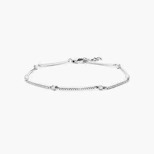 Women's Luxury Bar Diamond <b>Bracelet</b> with Natural Round Brilliant Cut Filled Diamonds in White <b>Gold</b> - Product Image 6