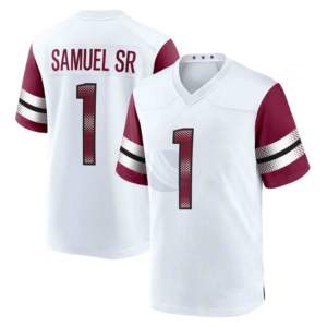 SPOFIT Unisex Professional Custom American Football Jersey Short Sleeve Breathable 100% Polyester Heat-Transfer <b>Printed</b> - Product Image 1