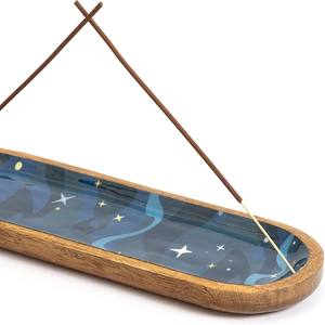 Quemador de Incienso Portátil de Madera de Alta Calidad, Hecho a Mano, Ecológico, Artesanía de la India para Uso Religioso, para Incienso en Barra - Product Image 1