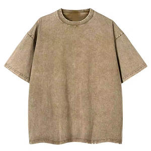 Camiseta Vintage de Alta Calidad, Lavada con Ácido, Personalizada, 100% Algodón, Holgada, Lisa, Extra Grande, Camisetas con Lavado Ácido - Product Image 1