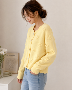 Suéter de Cuello Alto para Mujer, Color Amarillo Sólido, Tejido por Computadora, Anti-Pilling, Manga Larga, Estilo Casual, para Otoño, 100% Algodón, Tejido a Mano - Product Image 5