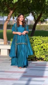 Accesorios de Moda, Traje Salwar Étnico para Mujer, Diseño Indio-Pakistaní, Bordado, Crepé Natural, para Fiestas, Último Diseño - Product Image 2