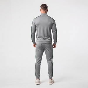 Ensemble de survêtement léger en polaire pour homme, veste de sport à col rond entièrement zippée et pantalon de jogging, 2 pièces, athlétique - Product Image 2