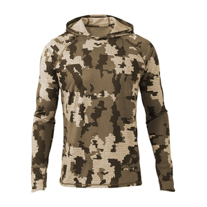 Hoodie de pêche à manches longues léger et personnalisé avec protection UPF 50 pour adultes unisexes, en polyester/coton - Product Image 1