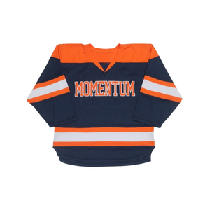 Custom Team Ice Hockey Jersey OEM Mesh Fabric <b>Applique</b> Tackle Twill Embroidery Lace Up V Neck Professional Sports Apparel - Product Image 4