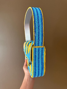 Bolso de Hombro Hecho a Mano con Diseño de Flores de Algodón Premium y Bordado con Cuentas para Mujer, Ropa Étnica, Fiestas Nocturnas, Regalos - Product Image 1
