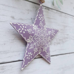 Décoration de cœur en métal émaillé rustique violet personnalisé nouveauté accessoires de support de sapin de Noël suspendus de haute qualité - Product Image 6