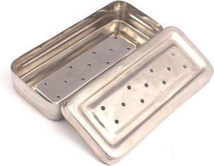 Caja de Instrumentos Quirúrgicos Perforada de Acero Inoxidable Personalizada para Herramientas Dentales y Artículos Médicos - Product Image 1