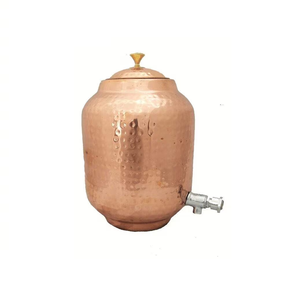 Pot de stockage d'eau en cuivre, distributeur métallique, réservoir d'eau froide pour la distribution d'eau potable avec support, en promotion au meilleur prix - Product Image 6
