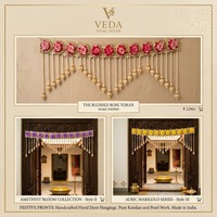 Toran floral artisanal en fleurs artificielles, 40 pouces, en tissu fait main, pour porte d'entrée de Noël, décoration festive pour la maison