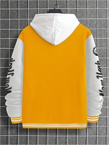 Veste d'hiver confortable pour homme, style Letterman, col montant, logo sur le devant, coupe-vent, haute qualité, écologique, à prix raisonnable - Product Image 5