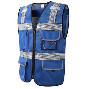 Gilet de sécurité unisexe haute visibilité respirant de qualité supérieure avec bandes réfléchissantes et imperméable - Product Image 2