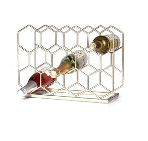 Porte-bouteilles à vin de table plaqué or de haute qualité, style vintage, sur pied, pour événements et clubs - Product Image 3