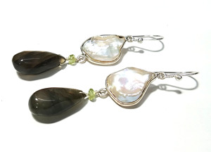 Bohemian Style Natural Gemstone Dangle Drop <b>Earrings</b> Solid 925 Sterling <b>Silver</b> Handmade Jewelry Third Party Certified Wholesale - Product Image 2