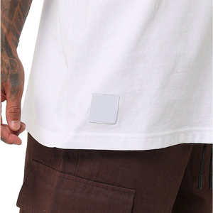 Camiseta Larga Extra Grande con Estampado Personalizado, Ecológica, de Secado Rápido, Transpirable, Mezcla de Bambú/Algodón, Corte Regular, Cuello Redondo, Ropa Casual para Hombre - Product Image 6