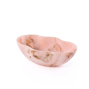 Bol de service ovale en résine fait main, plat décoratif pour servir des en-cas et du chocolat, pour la maison, l'hôtel et la décoration de table - Product Image 1