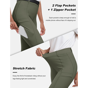 High Quality Women Silicone Full Riding Leggings Custom Logo Ladies Stretch Equestrian Breeches Horse Pants For Outdoor Sport - Product Image 5