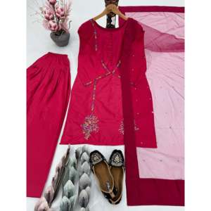 Conjunto de traje de fiesta de diseñador para mujer con hermosa combinación Dupatta superior-inferior - Product Image 2