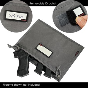 Paquete de 3 Estuches para Pistola, Estuche de Tela Suave para Pistola, Bolsa Táctica para Almacenamiento de Pistola con 4 Parches de Identificación Incluidos para Caza y Tiro - Product Image 6