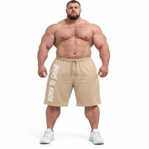 Plus Size Men’s Fleece Shorts Wholesale Gym Fitness Shorts Knee Length Cotton Polyester Workout Shorts Men Printed Jogger Shorts - Product Image 1