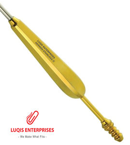 Elevador Quirúrgico de Succión para Cuero Cabelludo, 24 cm, Punta de 7 mm de Ancho, Ligeramente Curvada, de Acero Inoxidable, Instrumento Facial para Endoscopia - Product Image 3