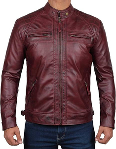 Blouson en cuir pour homme 2026 avec plusieurs poches latérales, nouvelle collection, matériau durable, vêtement d'extérieur, blouson de moto pour homme - Product Image 6