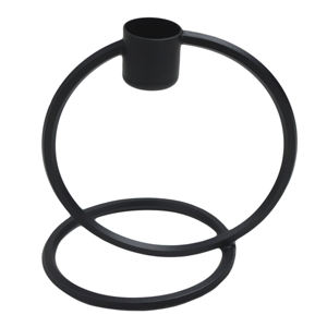 Portavelas de Alta Calidad con Diseño de Alambre de Hierro, Acabado Pintado en Negro para Decoración de Mesa Navideña - Product Image 2