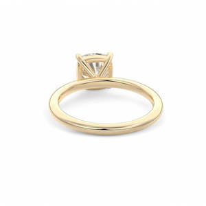 Cushion Cut Lab Grown Diamond Engagement <b>Ring</b> Solitaire Gold <b>Ring</b> Minimalist Bridal <b>Ring</b> Women Fine Jewelry - Product Image 4