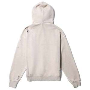 เสื้อฮู้ดดี้วินเทจฟอกสีแบบกำหนดเอง น้ำหนักมาก ซักทำสีซีดแบบดิสเทรส 380 GSM ฟอกกรด ยูนิเซ็กส์  แบบเรียบ  สไตล์ Y2K สตรีทแวร์ - Product Image 3