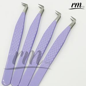 Pincettes d'extension de cils de haute qualité, Point de préhension supplémentaire de poussière de diamant, Logo privé et emballage personnalisé - Product Image 3