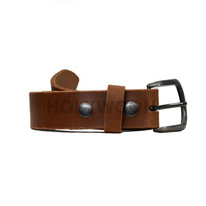 Ceinture en cuir véritable marron pour un usage décontracté, ceinture en cuir véritable durable pour homme, ceinture en cuir pour homme fournie par l'usine. - Product Image 2
